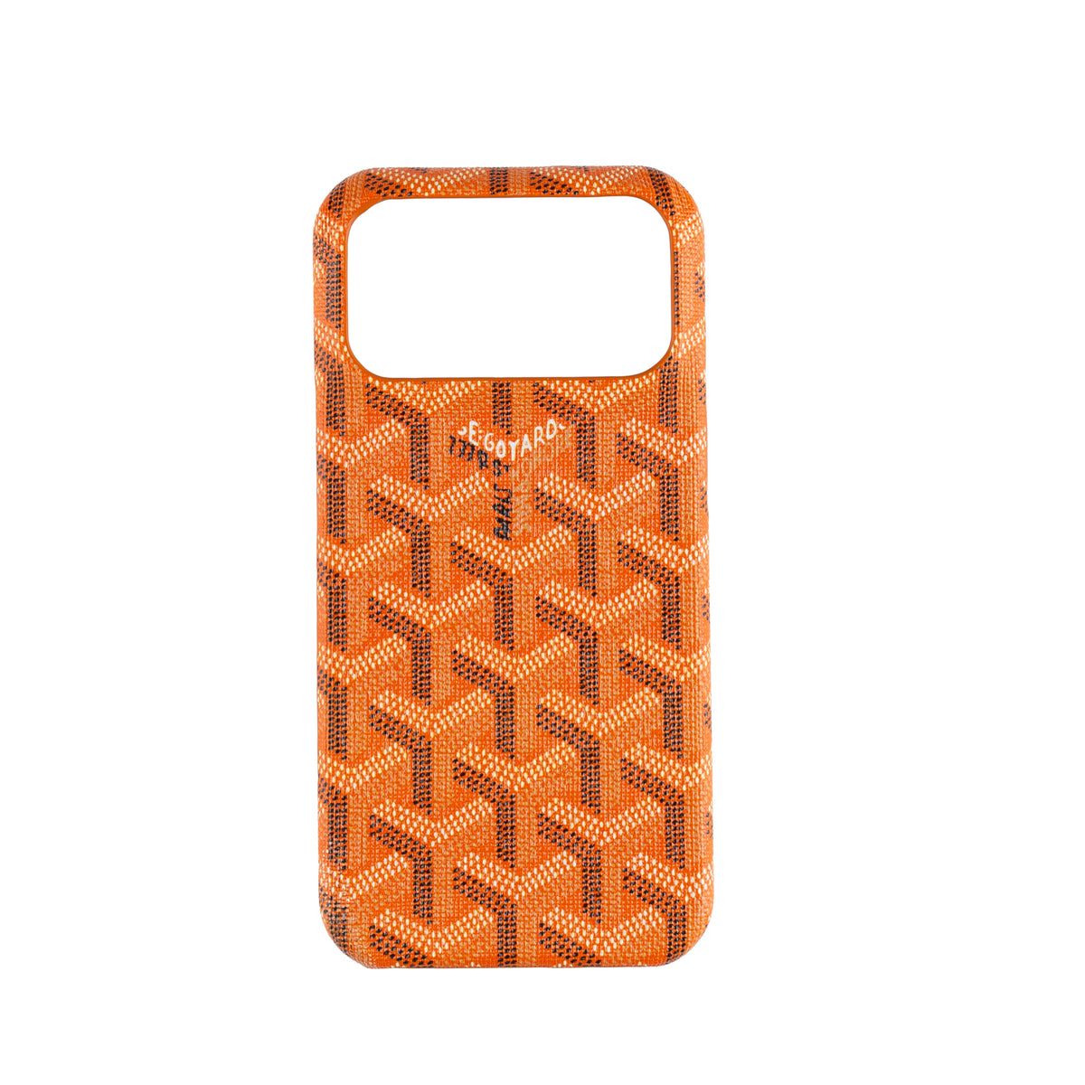 Strukturierte iPhone-Hülle in leuchtendem Orange – Originalansicht 1
