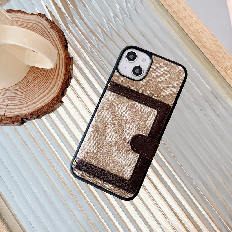 Weiße iPhone-Hülle mit Portemonnaie und Umhängeband – Originalansicht 9