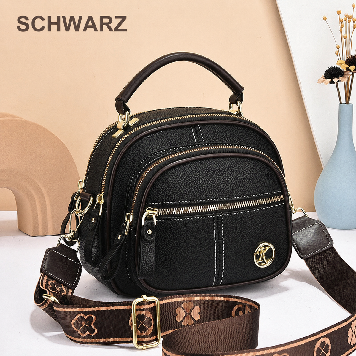 Isabella Crossbody-Tasche Schwarz
