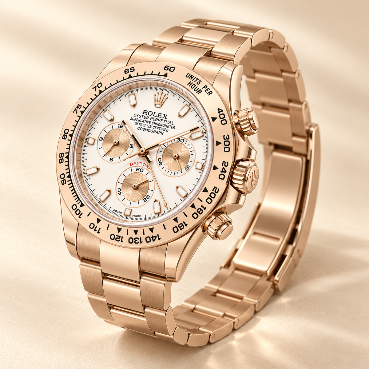 Ivoris Herren-Chronograph – Seitenansicht mit Krone und Drückern
