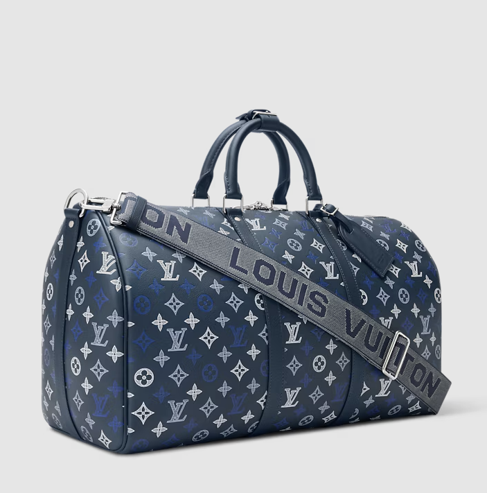 Keepall Bandoulière 50 Monogram Shadow Blau Navy – Originalfoto 2