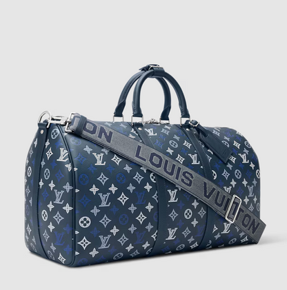 Keepall Bandoulière 50 Monogram Shadow Blau Navy – Originalfoto 2