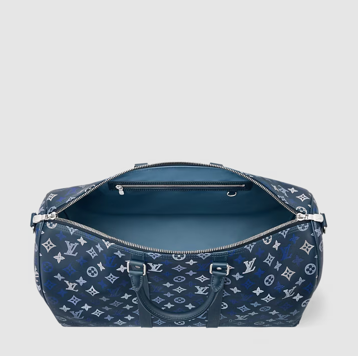 Keepall Bandoulière 50 Monogram Shadow Blau Navy – Originalfoto 3