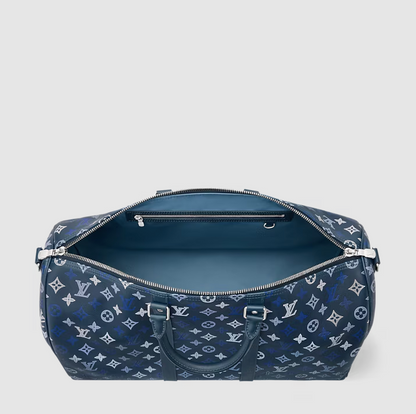 Keepall Bandoulière 50 Monogram Shadow Blau Navy – Originalfoto 3
