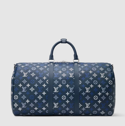 Keepall Bandoulière 50 Monogram Shadow Blau Navy – Originalfoto 4