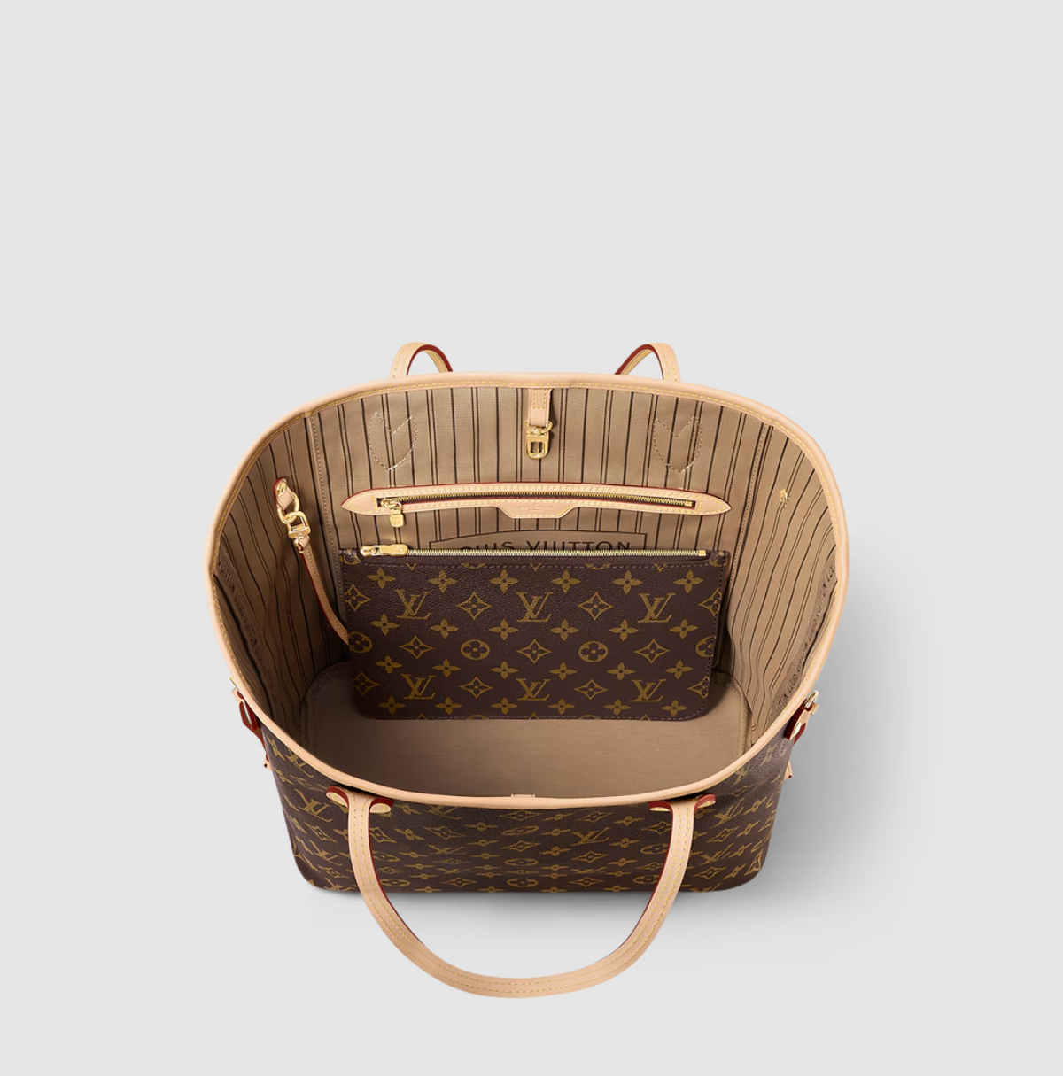 Luxus NEVERFULL MM MONOGRAM BEIGE Originalfoto 3