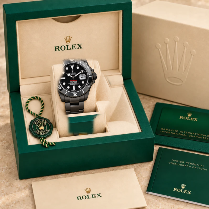 marinus herrenuhr anthrazit schwarz 41 mm in grüner Box; Box optional