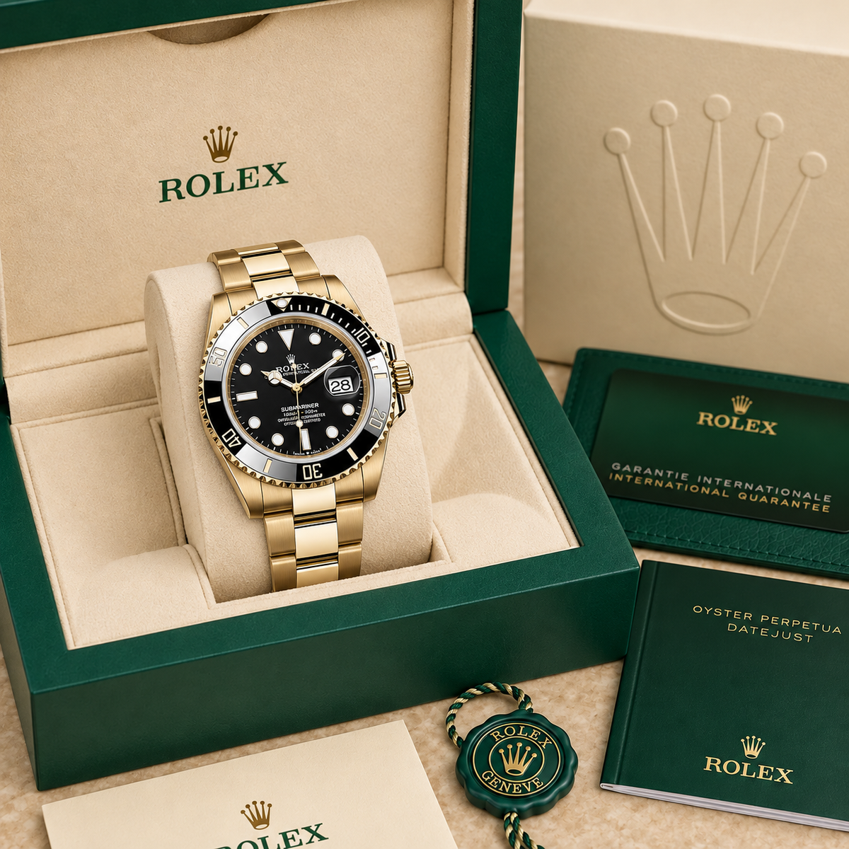 Marinus Sportuhr Schwarz-Gold – 41 mm in luxe presentatiebox