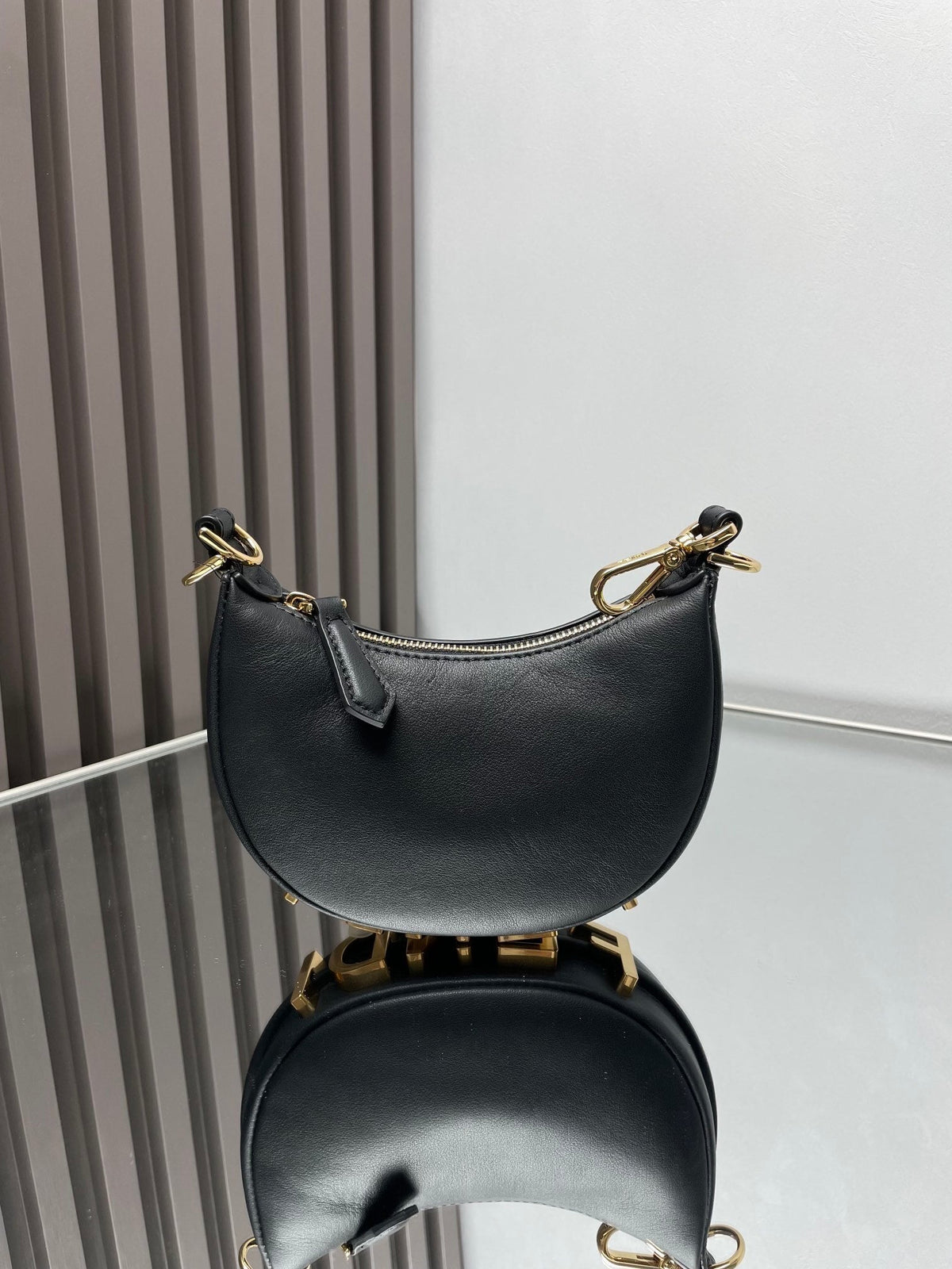 Mini Hobo-Tasche Schwarz