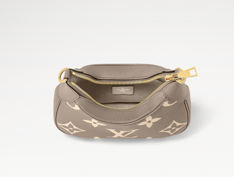 Mini-Hobo-Tasche – Innenansicht und Reißverschluss