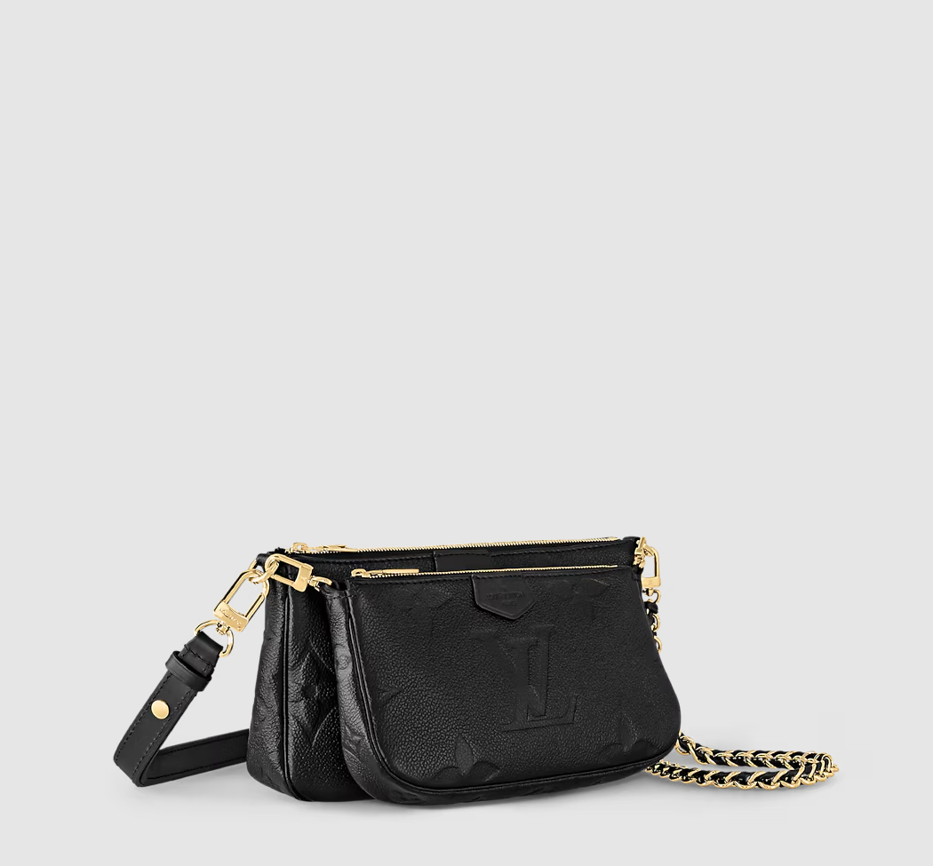 Multi Pochette Accessoires in Leder Monogram Empreinte Schwarz Originalfoto 2