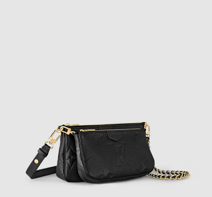 Multi Pochette Accessoires in Leder Monogram Empreinte Schwarz Originalfoto 2
