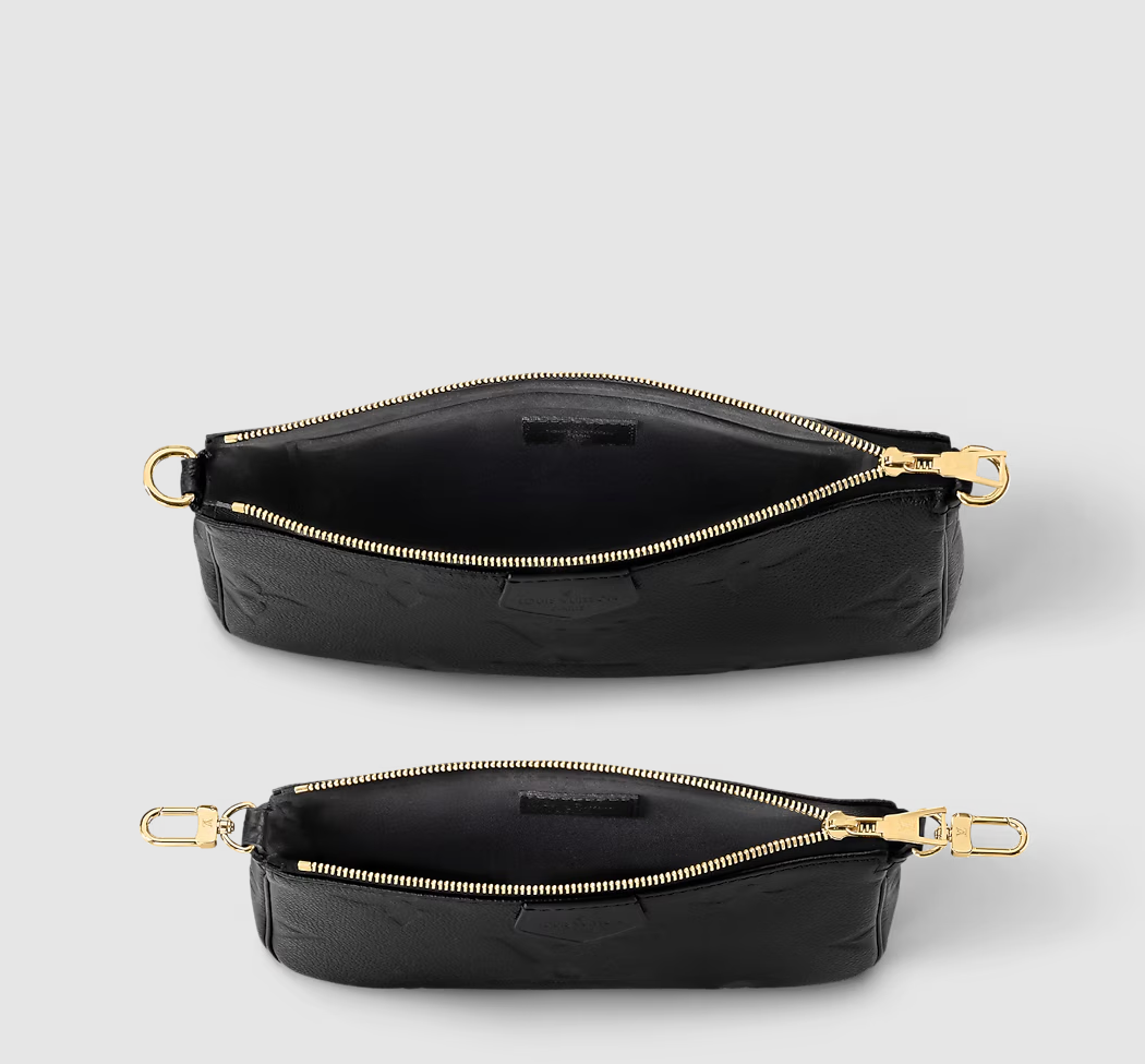 Multi Pochette Accessoires in Leder Monogram Empreinte Schwarz Originalfoto 3