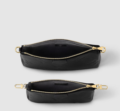 Multi Pochette Accessoires in Leder Monogram Empreinte Schwarz Originalfoto 3