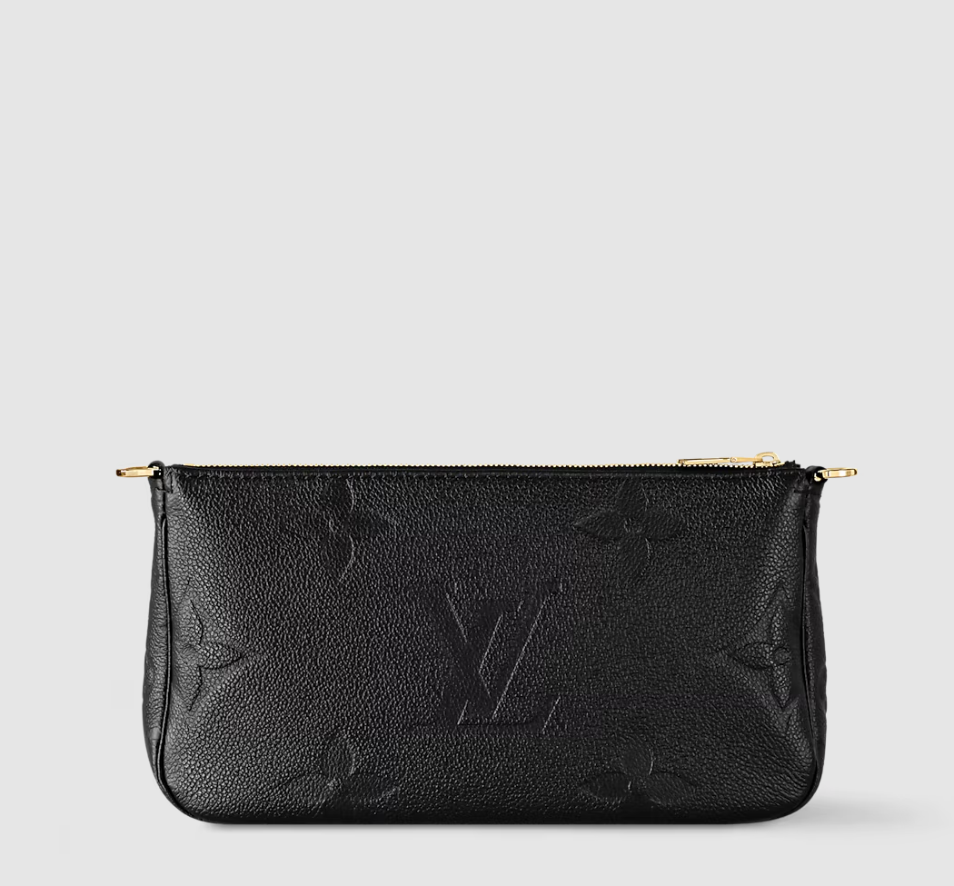 Multi Pochette Accessoires in Leder Monogram Empreinte Schwarz Originalfoto 4