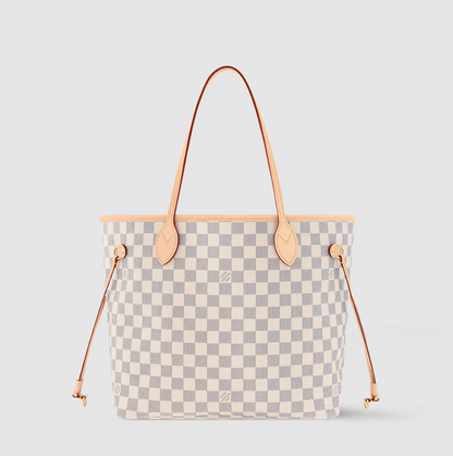 Neverfull MM Damier Azur Canvas Rose Ballerine – Originalfoto 1