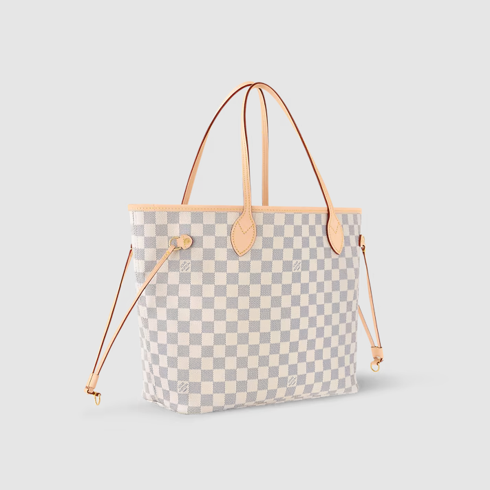 Neverfull MM Damier Azur Canvas Rose Ballerine – Originalfoto 2
