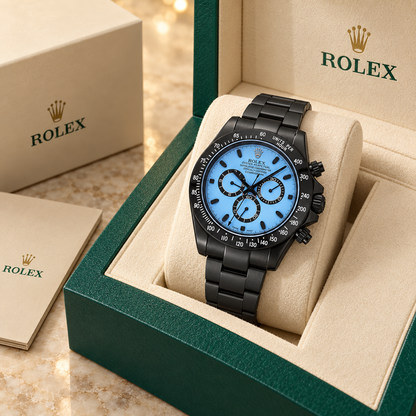 Noctelio Herren-Chronograph in Schwarz und Eisblau mit Präsentationsbox