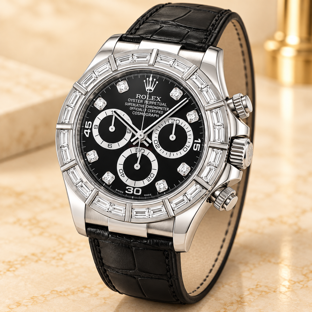 Noirargent Herren-Chronograph – Seitenansicht