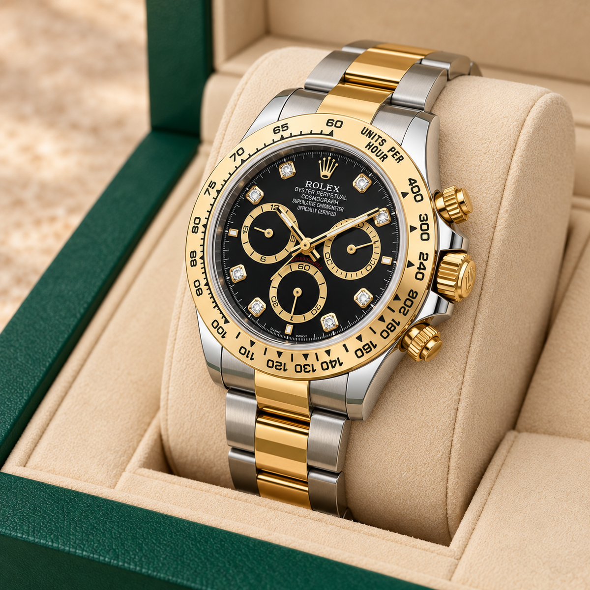 Noiraure Herren-Chronograph Seitenansicht
