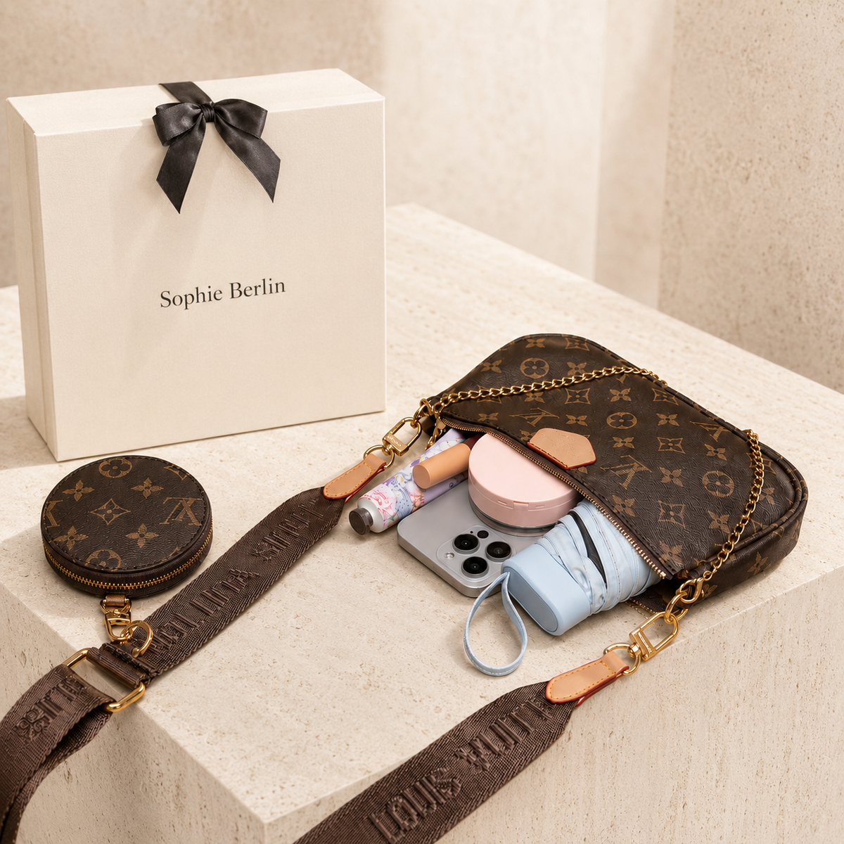 Luxuriöses 3-teiliges Taschen-Set – Luxusansicht