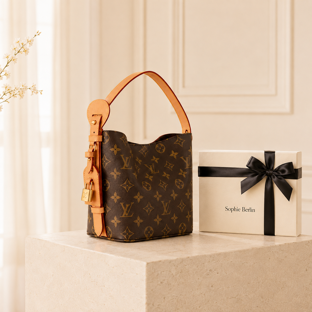 Luxuriöse Monogramm Schultertasche – Luxusansicht