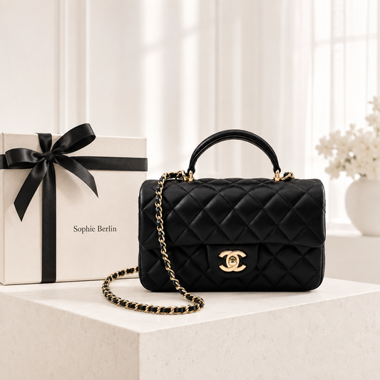 Luxuriöse Mini-Handtasche mit Tragegriff – Luxusansicht