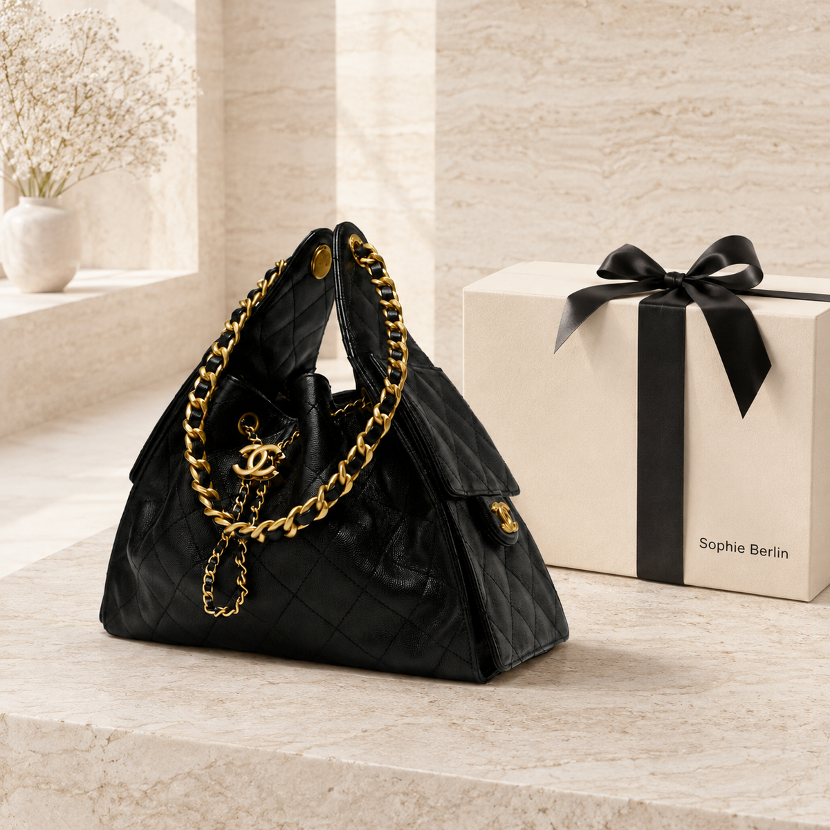 25 Small Handtasche – Gesteppte Tasche mit Kettenhenkel – Luxusansicht