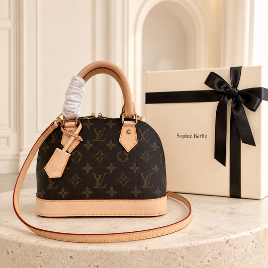 Klassische Monogramm Alma-Bag – Elegante Handtasche – Luxusansicht