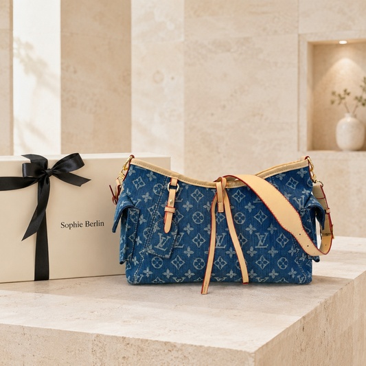 Luxuriöse Denim-Handtasche – Luxusansicht