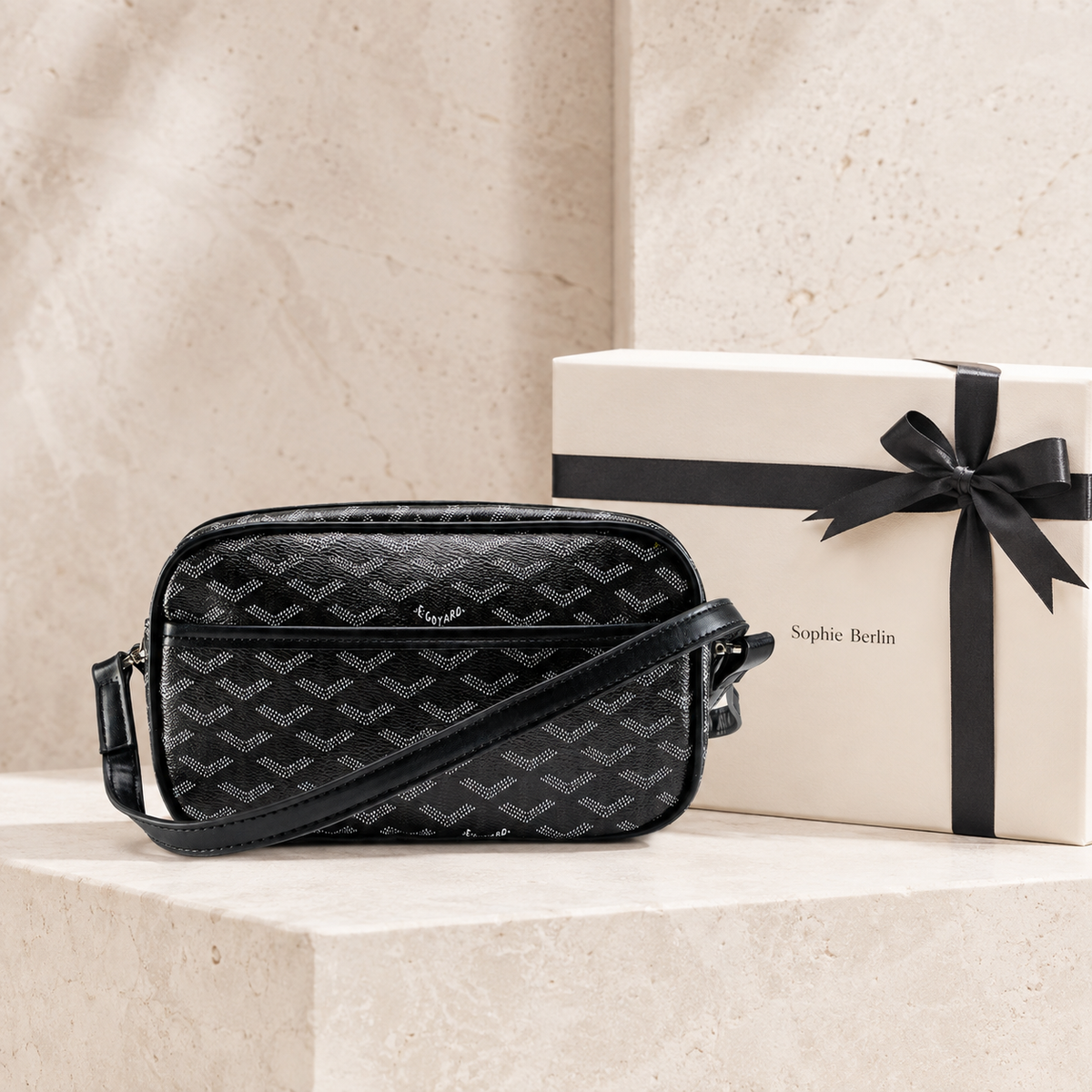 Elegante Monogramm-Crossbody-Handtasche – Luxusansicht