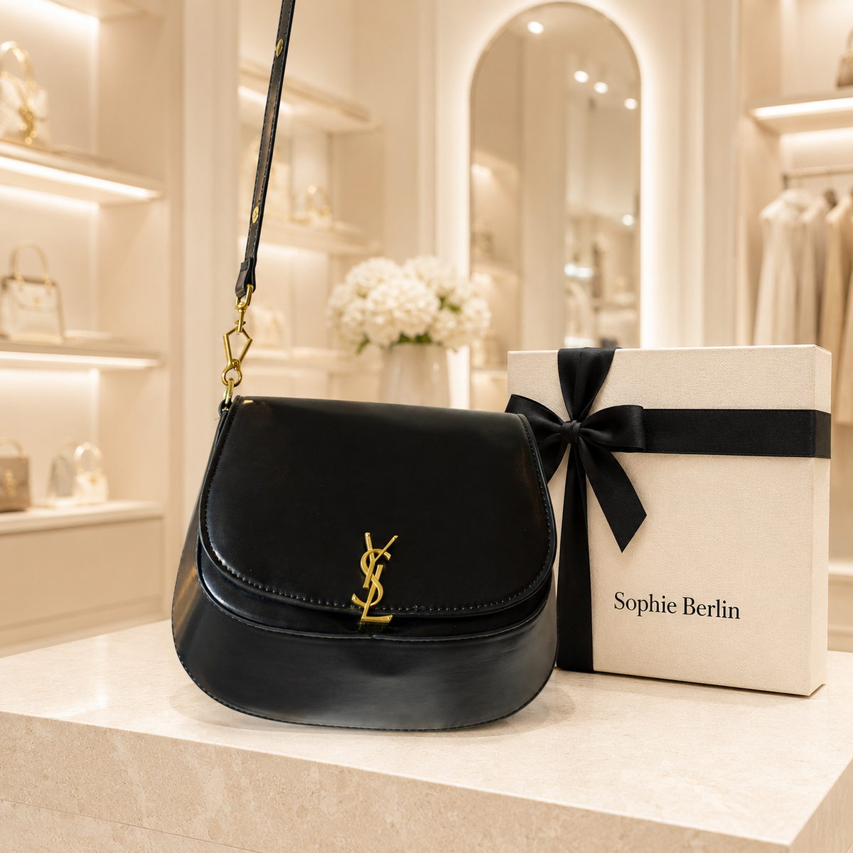 Noir & Gold Kettentasche – Luxusansicht