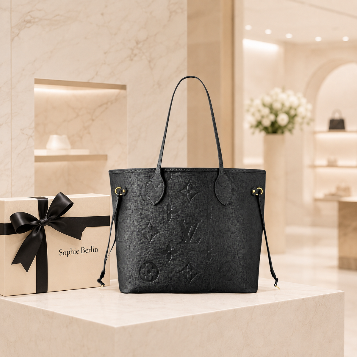 Neverfull MM Denim Tote Bag – Luxusansicht