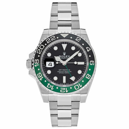 Meridian Sportuhr Grün-Schwarz mit Gliederarmband 40 mm