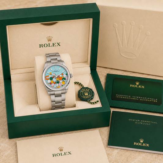 Klassische Armbanduhr 36 „Celebration Dial“ complete set met doos en certificaten