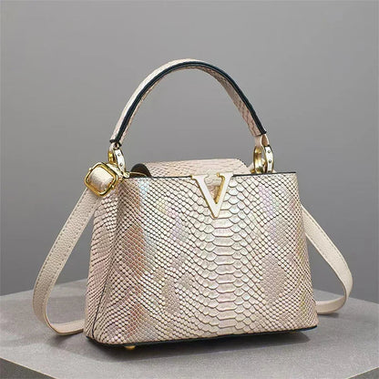 Luxus-Handtasche mit Straußenprägung – Foto 6