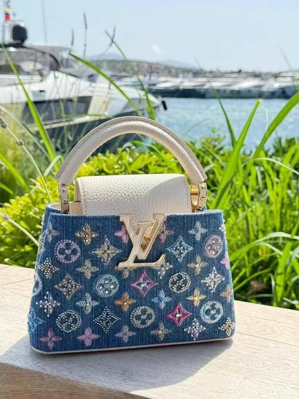 Verzierte Denim Mini-Tasche – Foto 1