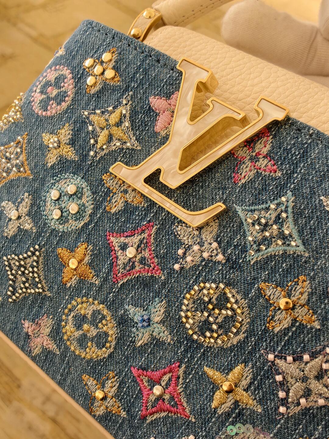 Verzierte Denim Mini-Tasche – Foto 10
