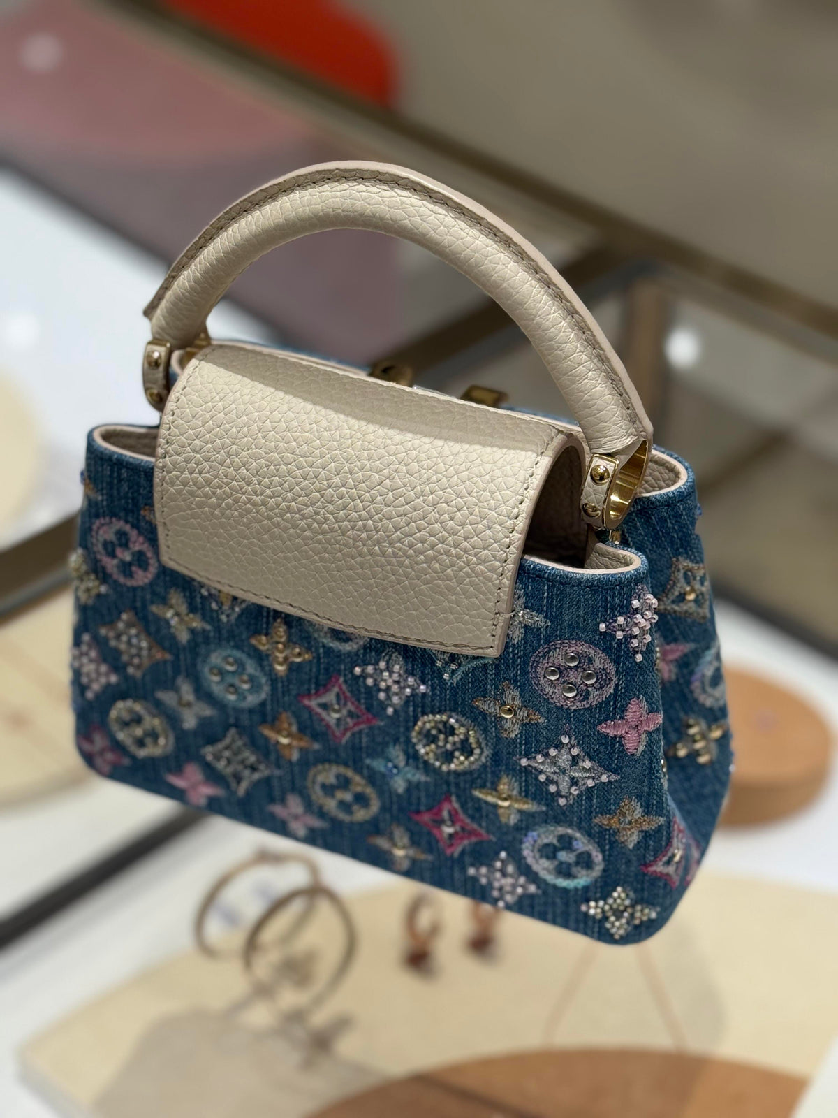 Verzierte Denim Mini-Tasche – Foto 12