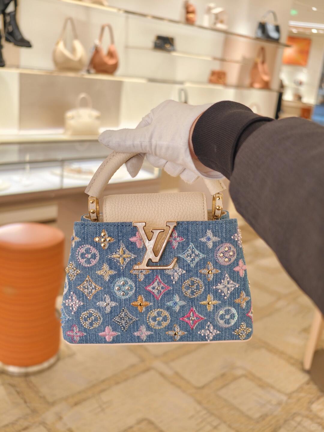 Verzierte Denim Mini-Tasche – Foto 16