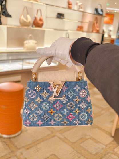 Verzierte Denim Mini-Tasche – Foto 16
