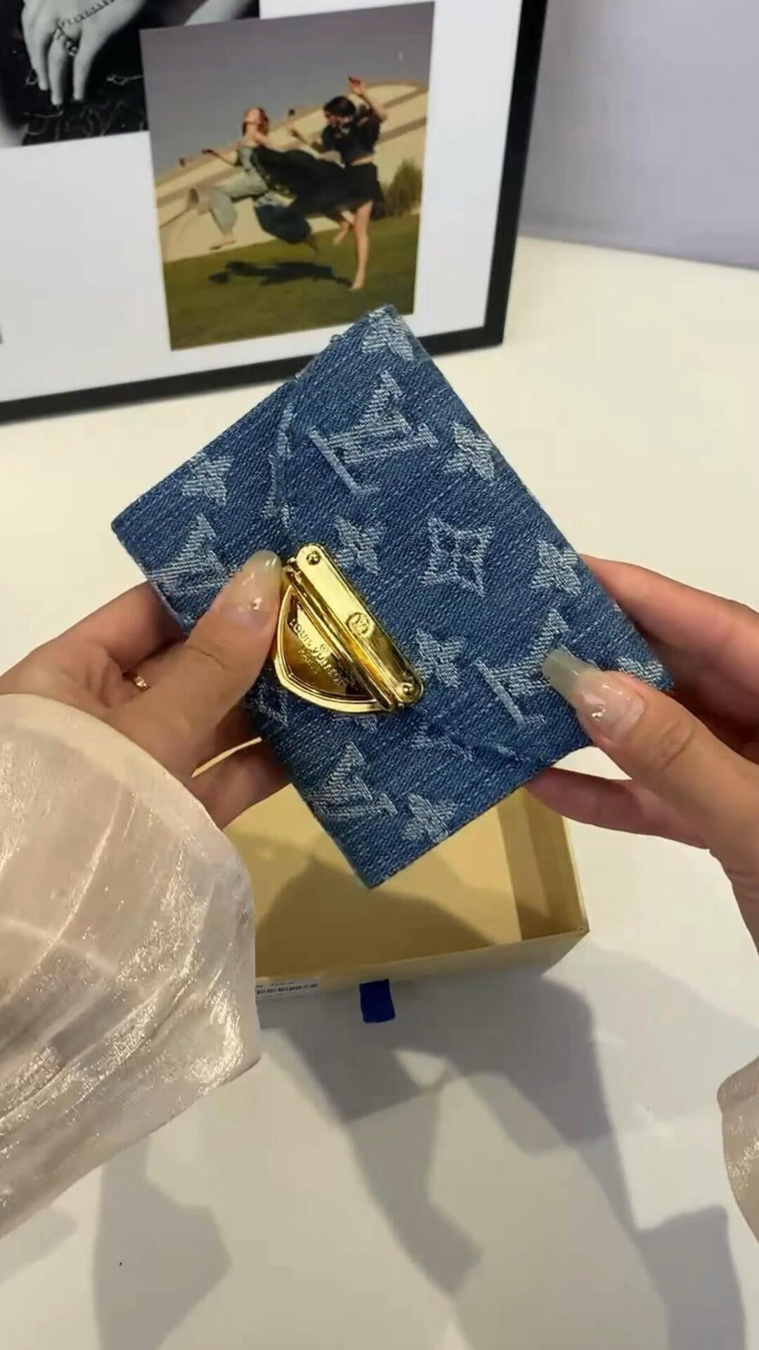 Verzierte Denim Mini-Tasche – Foto 18