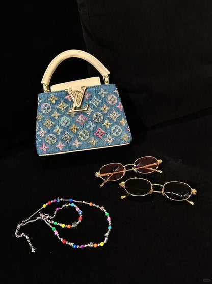 Verzierte Denim Mini-Tasche – Foto 2