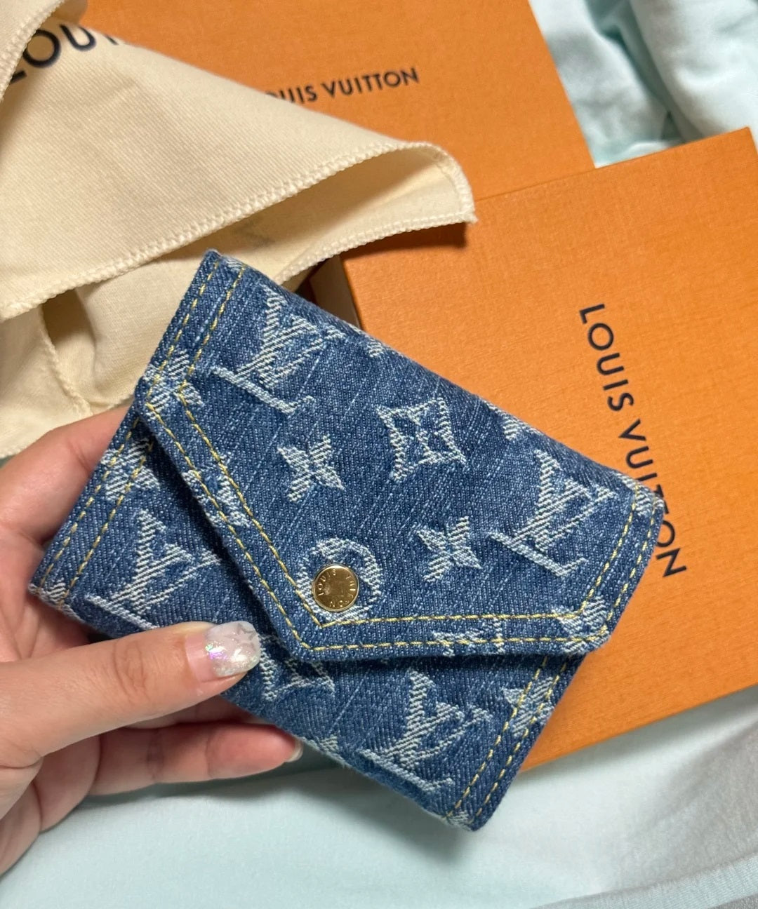 Verzierte Denim Mini-Tasche – Foto 21