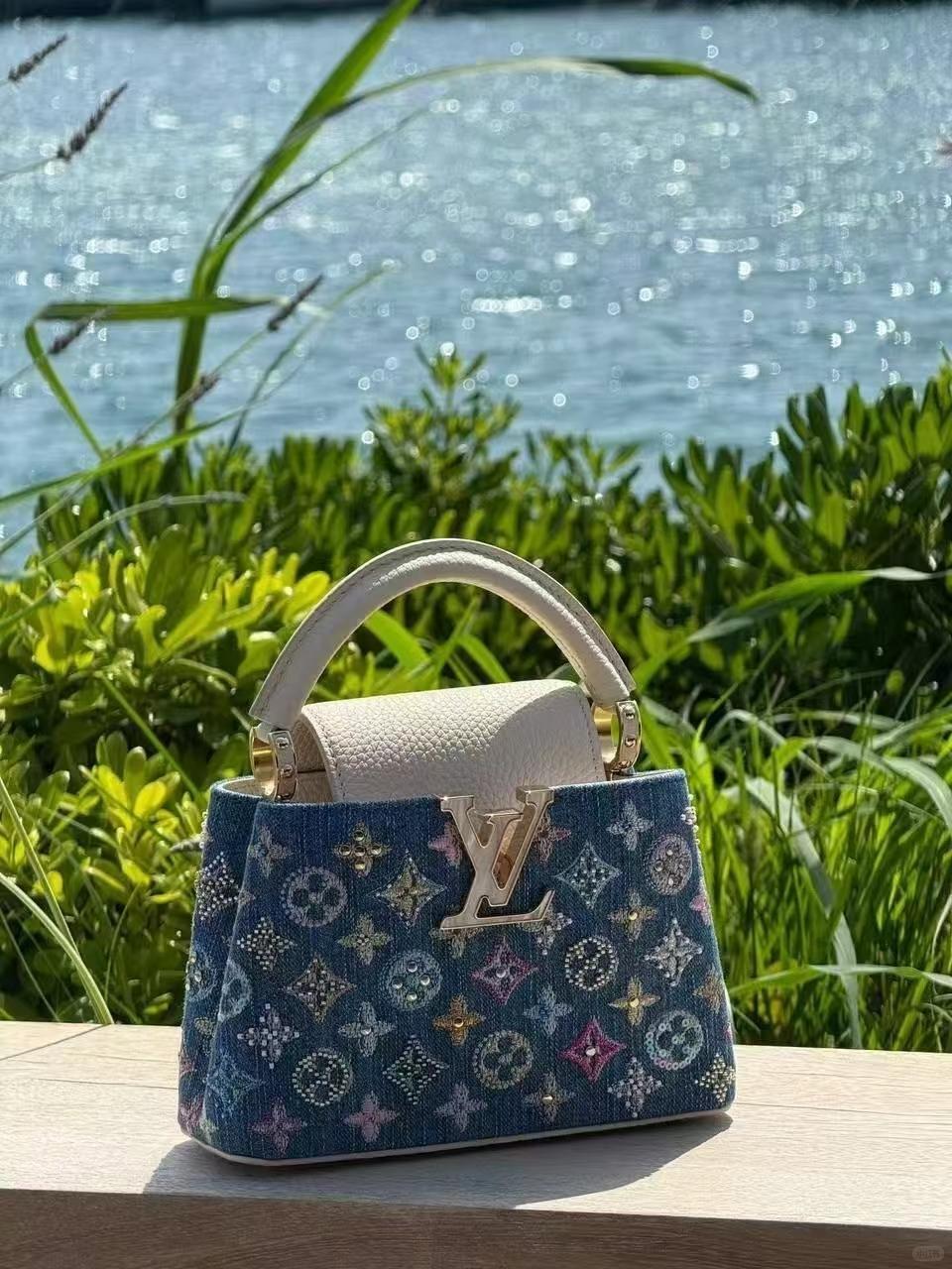 Verzierte Denim Mini-Tasche – Foto 8
