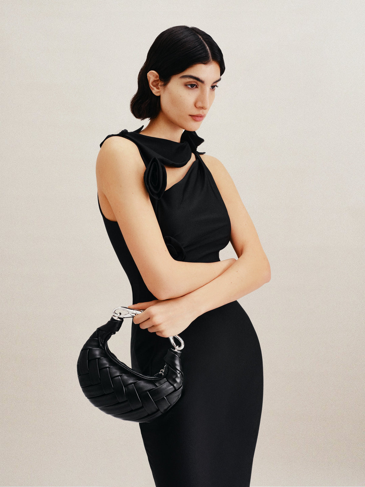 Orla Flecht-Handtasche Schwarz – Foto 2