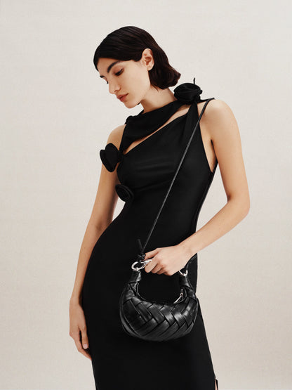 Orla Flecht-Handtasche Schwarz – Foto 6