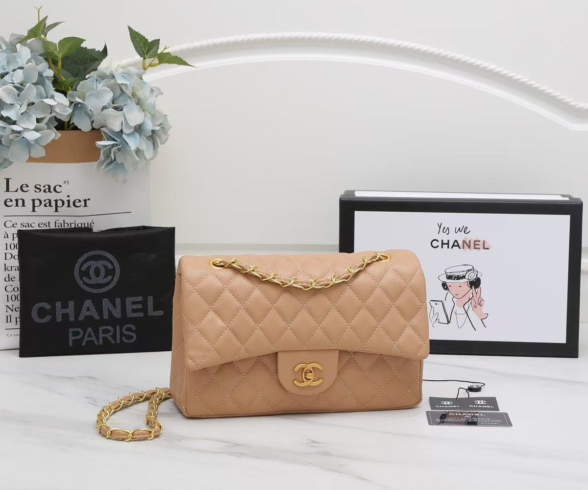 Luxuriöse gesteppte Leder-Schultertasche