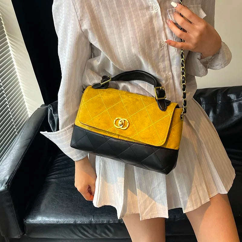 Klassische elegante Damen-Lederhandtasche