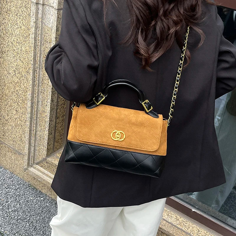 Klassische elegante Damen-Lederhandtasche